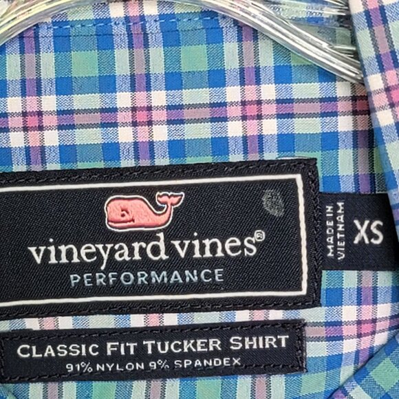 Vineyard Vines Performance Classic Fit Tucker Plaid Shirt. Size XS - Picture 5 of 8
